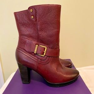 Clarks Red Leather Boots